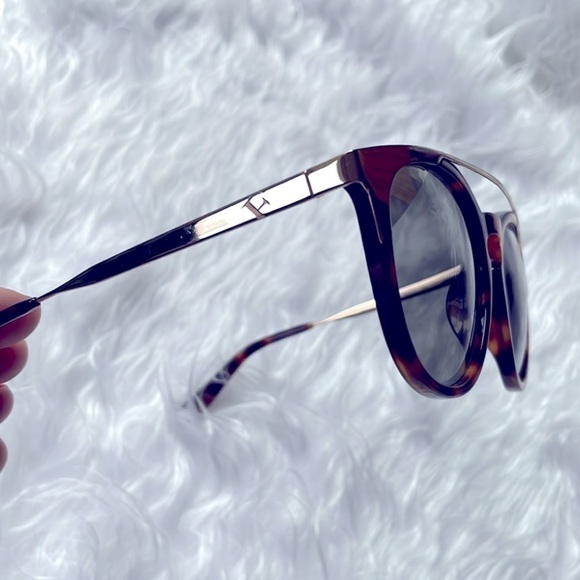 Furla Brown Tortoise Shiny Frame Gold Tone Accent Havana Smoke Lens Sunglasses main image 6